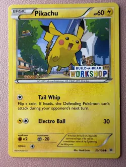 Pokemon TCG Pikachu Build-A-Bear Workshop Promo Card 20/108 - Image 1