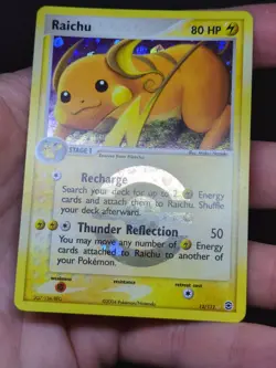 Pokemon Raichu NM Reverse Holo 12/112 EX Firered & Leafgreen Near Mint 2004 - Image 5