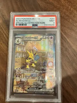 2023 Pokemon MEW Alakazam EX Special Illustration Rare 201 PSA Mint 9 - Image 1