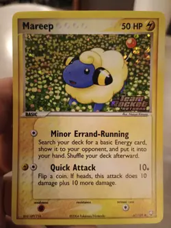 Pokemon Cards Ex Team Rocket Returns Larvitar & Mareep Reverse Holo Stamped - Image 2