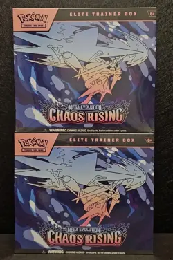 Pokemon TCG Chaos Rising ETB Elite Trainer Box Lot of 2 - New Sealed - Image 1