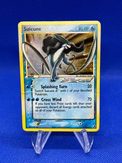 VTG 2005 Pokemon EX Unseen Forces Suicune Gold Star 115/115 Ultra Rare DMG - Image 1