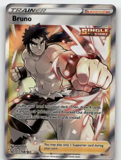 BRUNO 158/163 ULTRA RARE BATTLE STYLES POKEMON NEAR MINT - Image 2