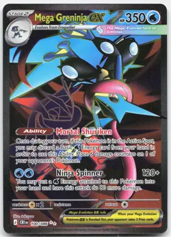 Mega Greninja ex 100/086 Ultra Rare Chaos Rising Pokemon Holo Near Mint - Image 1