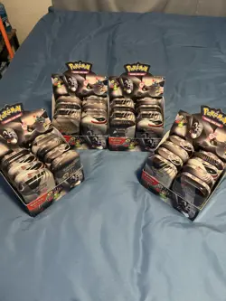 4x Pokemon White Flare/Black Bolt Sealed Mini Tin Displays - Image 1