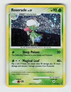 Roserade 17/132 Holo Rare Secret Wonders Pokemon 2007 Lightly Played - Image 1