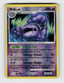 Muk 57/127 Reverse Holo Uncommon Platinum Pokemon 2009 Moderately Played - Image 1