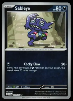 Sableye 059/094 Common Phantasmal Flames Pokemon Reverse Holo Near Mint - Image 1