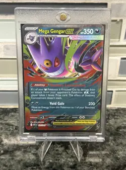 Pokemon Mega Gengar ex 056/094 Me02: Phantasmal Flames Holo 350 HP Void Gale - Image 1