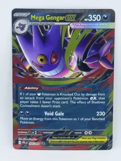 Pokemon TCG Mega Gengar ex 056/094 Me02: Phantasmal Flames Doulbe Rare Holo NM - Image 1