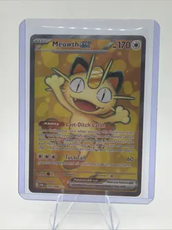 Pokemon TCG Meowth ex 107/088 Me03: Perfect Order Ultra Rare Holo - Image 1