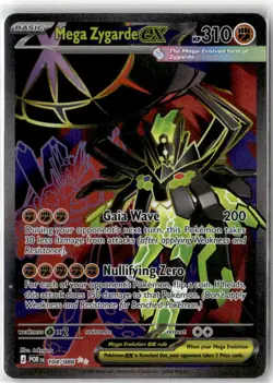 Mega Zygarde ex 104/088 Near Mint Holo Perfect Order Ultra Rare Pokemon - Image 1