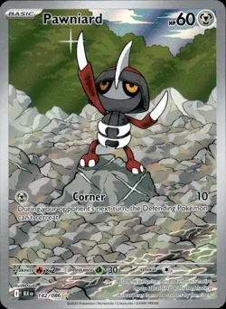 Pawniard 142/086 Holo - Pokemon SV: Black Bolt - NM - Image 1