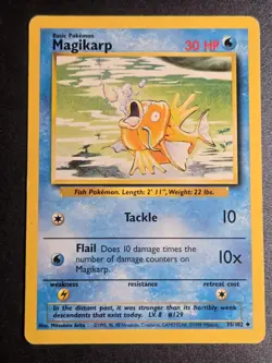 Magikarp 35/102 HP Base Set Unlimited Uncommon Pokemon - Image 1