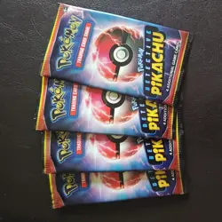 Pokemon TCG Detective Pikachu 4 Card Sealed Booster Pack (4 Packs) - Image 1