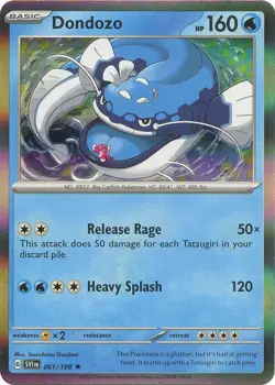 Dondozo #061/198 Sv01 Scarlet & Violet Base Set Rare Reverse Holo Pokemon TCG NM - Image 1