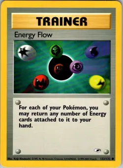 Energy Flow 122/132 Common Gym Heroes Pokemon Unlimited Near Mint - Image 1