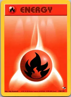 Fire Energy 128/132 Gym Heroes Pokemon Unlimited Near Mint - Image 1