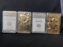 Pokemon 23K Gold Plated Trading Cards 1999 Burger King Promotion - w/ Certs - Image 2