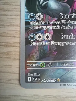 Pokemon TCG Galarian Obstagoon 245/217 Ascended Heroes Illustration Rare NM - Image 4