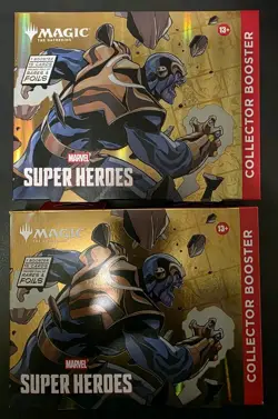 Magic: Lot Of 2 The Gathering Marvel Super Heroes Thanos Collector Booster - Image 1