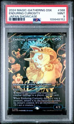 2024 MTG Enduring Curiosity (Showcase) Duskmourn: House of Horror 388 PSA 9 Mint - Image 1