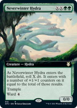 MTG Neverwinter Hydra - Extended Art, NM-Mint, English Commander: AFR - Image 1