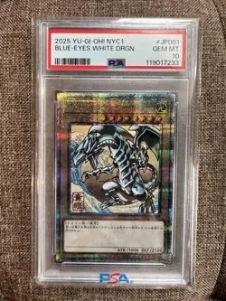 Yugioh OCG Blue-Eyes White Dragon Ukiyo-e 25th Anniv. Post Office Promo PSA 10 - Image 1
