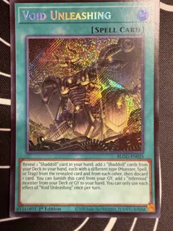 Void Unleashing (SECRET RARE) BLGG-EN025 (NM) 1st Edition Yu-Gi-Oh! Konami - Image 1
