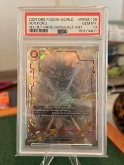 PSA 10 Son Goku FB04-129 Secret Rare Super Alt Art DB Fusion World SCR - Image 1