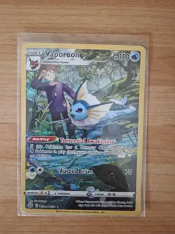 Vaporeon TG02/TG30 Ultra Rare Trainer Gallery Set Pokemon Card - Image 1