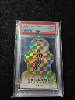 2022 Fleer Ultra Avengers Checkmate White Pawn The Wasp #CP-8 PSA 10 Pop 2 - Image 2