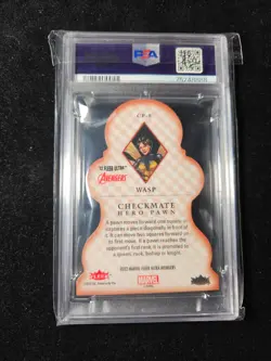 2022 Fleer Ultra Avengers Checkmate White Pawn The Wasp #CP-8 PSA 10 Pop 2 - Image 3