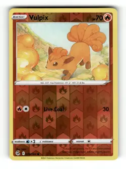 Vulpix - 028/264 - Fusion Strike - Pokemon - MP Reverse Holo Common - Image 1