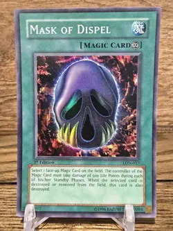 Yugioh! Mask of Dispel LON-017 Labyrinth of Nightmare 1st Edition LP - Image 1
