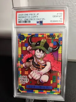 2025 ONE PIECE DAY JPN PREM CARD COLL 25 #110 MONKEY D. LUFFY PSA 10 - Image 3
