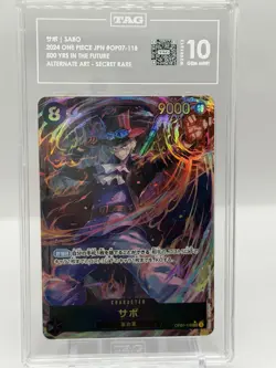 Sabo TAG 10 OP07-118 2024 Secret Rare Alt Art Foil One Piece CCG JPN - Image 1