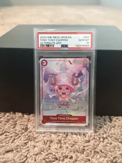 TONY TONY CHOPPER 2024 ONE PIECE OP08 ALTERNATE ART #007 PSA 10 - Image 1