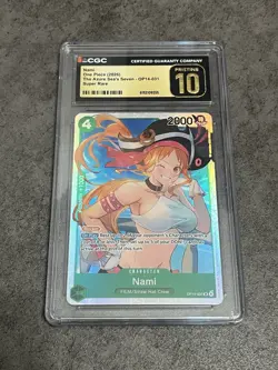 One Piece Nami The Azure Sea’s Seven OP14-031 Super Rare CGC Pristine 10 - Image 1