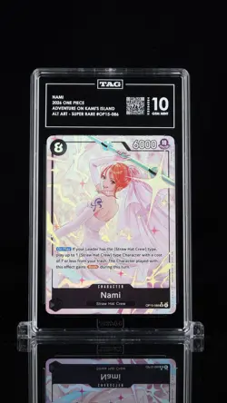 Nami OP15-086 Super Rare Alternate Art One Piece Tag 10 Gem Mint - Image 1