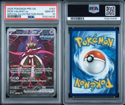 2025 POKEMON PRE EN-PRISMATIC EVOLUTIONS #157 IRON VALIANT EX PSA 10 - Image 3