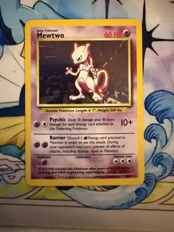 Mewtwo 10/102 Base Set Unlimited Holo Rare - Pokemon TCG - LP - Image 1