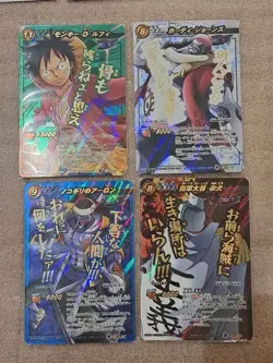 Miracle Battle Carddass ONE PIECE Luffy, Ace Omega Card Lot Collectible 13+ - Image 1