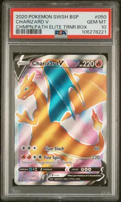 2020 Pokemon Swsh Black Star Promo Charizard V Chmpn.Path PSA 10 #050 - Image 1