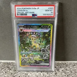 PSA 10 Leafeon ex Pokemon Japanese Terastal Festival Special Art Rare 200/187 - Image 1