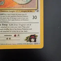Erika's Dragonair Gym Heroes Holo Rare 4/132 English 2000 80 HP Unlimited - Image 5