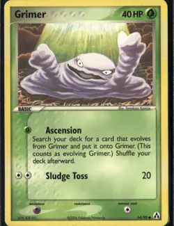 Grimer Common Legend Maker 54/92 Grass Pokemon Card - Image 1