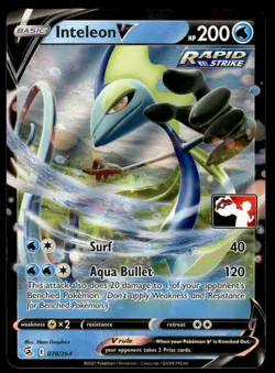 Pokemon TCG Prize Pack Series Cards #078/264 Inteleon V - Image 1