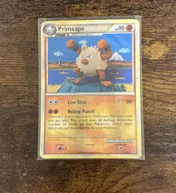 Pokemon Card - Primeape HGSS Unleashed 22/95 Reverse Holo Rare LP - Image 1