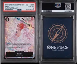 PSA 10 GEM MINT Nami Alt Art #086 OP15-EB04 EN One Piece Card 2026 - Image 3